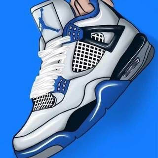 Military Blue Jordan 4 wallpaper