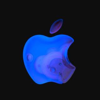 Apple logo iPhone 11 Pro Max blue wallpaper