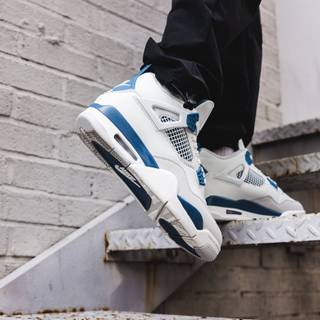 Military Blue Jordan 4 wallpaper