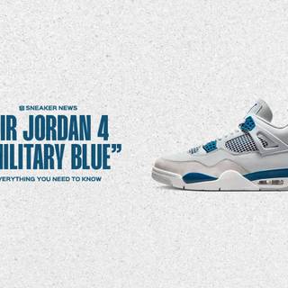 Military Blue Jordan 4 wallpaper