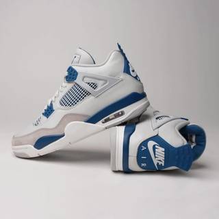 Military Blue Jordan 4 wallpaper