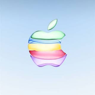 Apple logo iPhone 11 Pro Max blue wallpaper