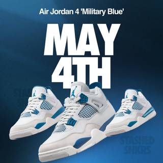 Military Blue Jordan 4 wallpaper
