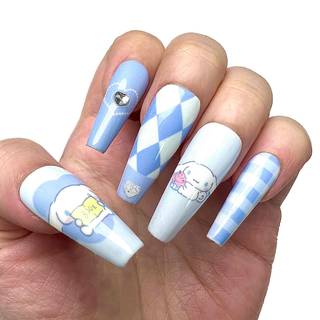 Blue Cinnamoroll nails wallpaper