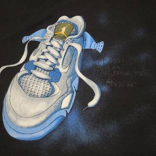 Military Blue Jordan 4 wallpaper