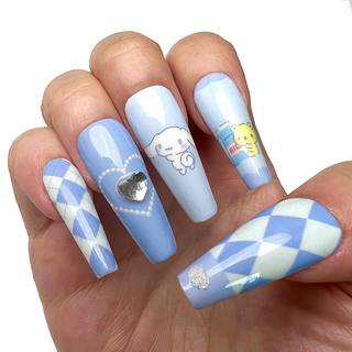 Blue Cinnamoroll nails wallpaper