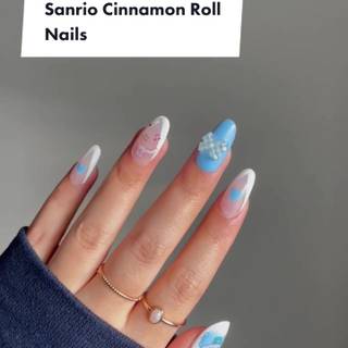 Blue Cinnamoroll nails wallpaper