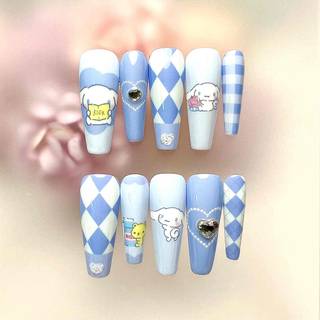 Blue Cinnamoroll nails wallpaper