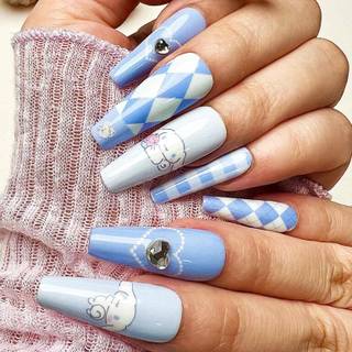 Blue Cinnamoroll nails wallpaper