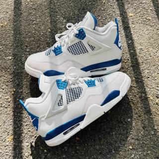 Military Blue Jordan 4 wallpaper