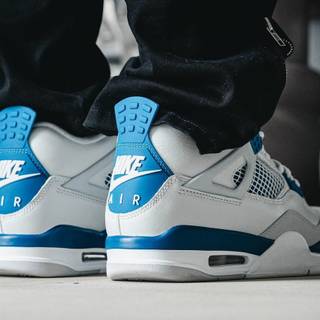 Military Blue Jordan 4 wallpaper