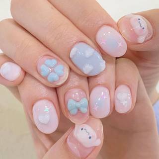 Blue Cinnamoroll nails wallpaper