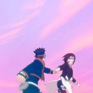 Obito and Rin phone wallpaper