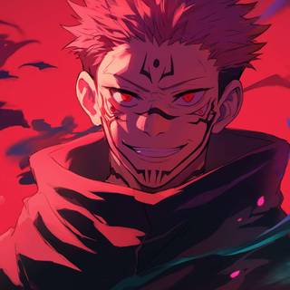 Aesthetic computer black and red anime wallpaper