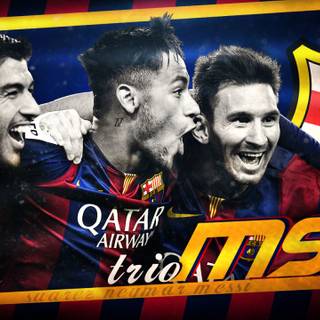 Messi Suárez and Neymar wallpaper