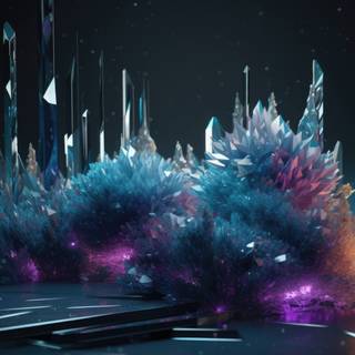 Crystals 4k wallpaper