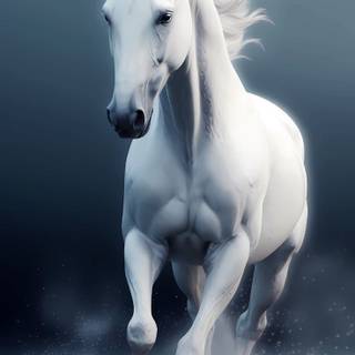 White horse iPhone wallpaper