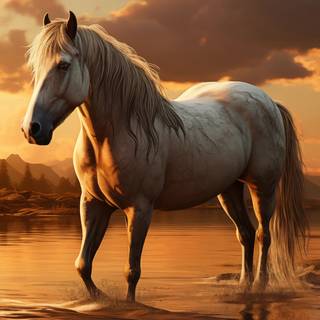 White horse iPhone wallpaper