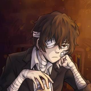 Dark Dazai phone wallpaper