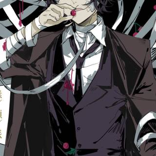 Dark Dazai phone wallpaper