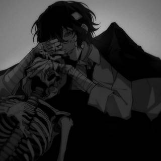 Dark Dazai phone wallpaper