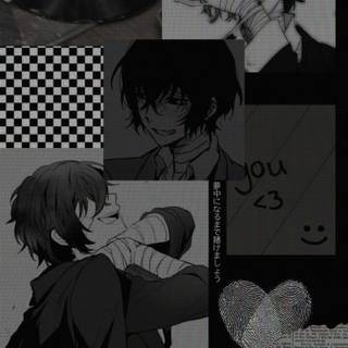 Dark Dazai phone wallpaper