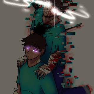 Herobrine iPhone wallpaper