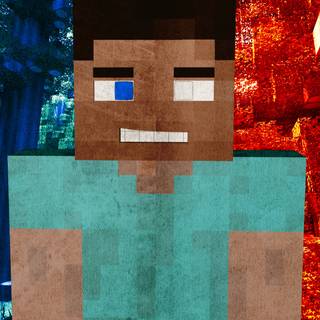 Glitched Herobrine wallpaper