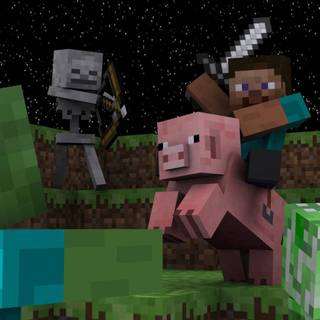 Glitched Herobrine wallpaper