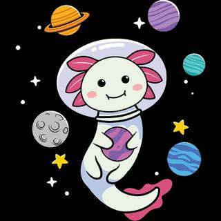 Axolotl iPhone wallpaper