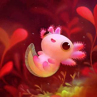 Axolotl iPhone wallpaper