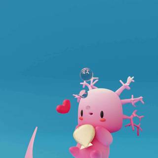 Axolotl iPhone wallpaper