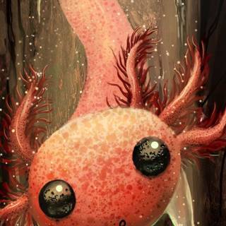 Axolotl iPhone wallpaper