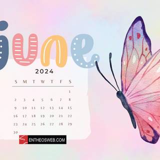 June 2024 calendar wallpaper