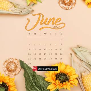 June 2024 calendar wallpaper