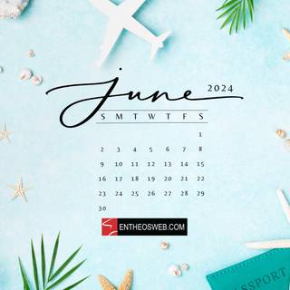June 2024 calendar wallpaper
