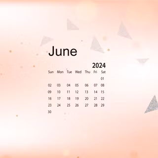 June 2024 calendar wallpaper