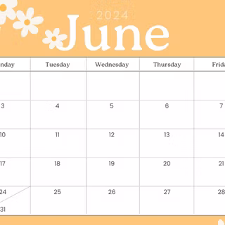 June 2024 calendar wallpaper