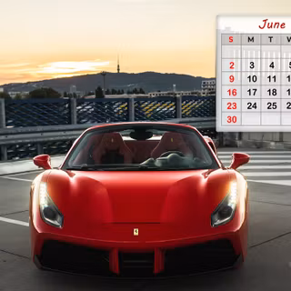 June 2024 calendar wallpaper