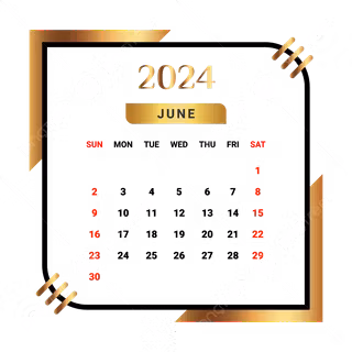 June 2024 calendar wallpaper