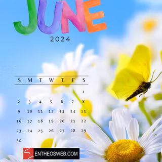June 2024 calendar wallpaper