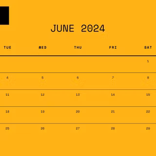 June 2024 calendar wallpaper