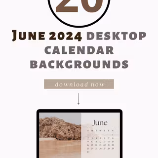 June 2024 calendar wallpaper