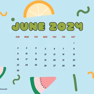 June 2024 calendar wallpaper