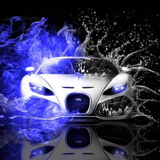 Wet car wallpaper