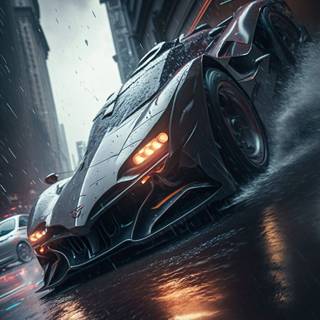 Wet car wallpaper