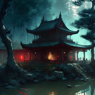 Asian temple wallpaper