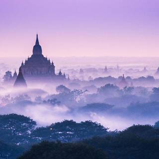 Asian temple wallpaper