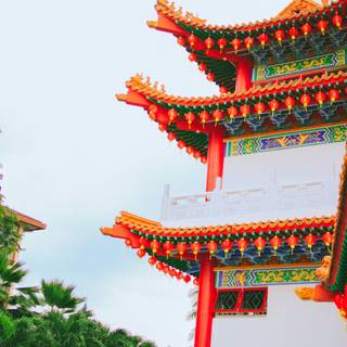 Asian temple wallpaper