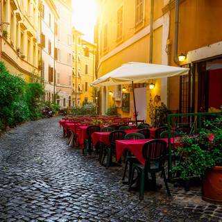 Italian cafe wallpaper